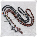 Wooden Bead Rosary (IO-cr305)